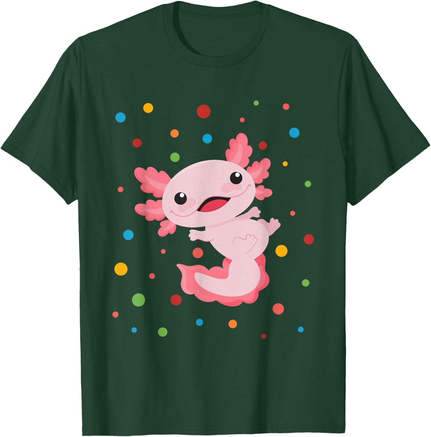 Dot Day Shirt Polka Dots Axolotl Kids Boys Girls Youths T-Shirt - T-Shirt | Forest