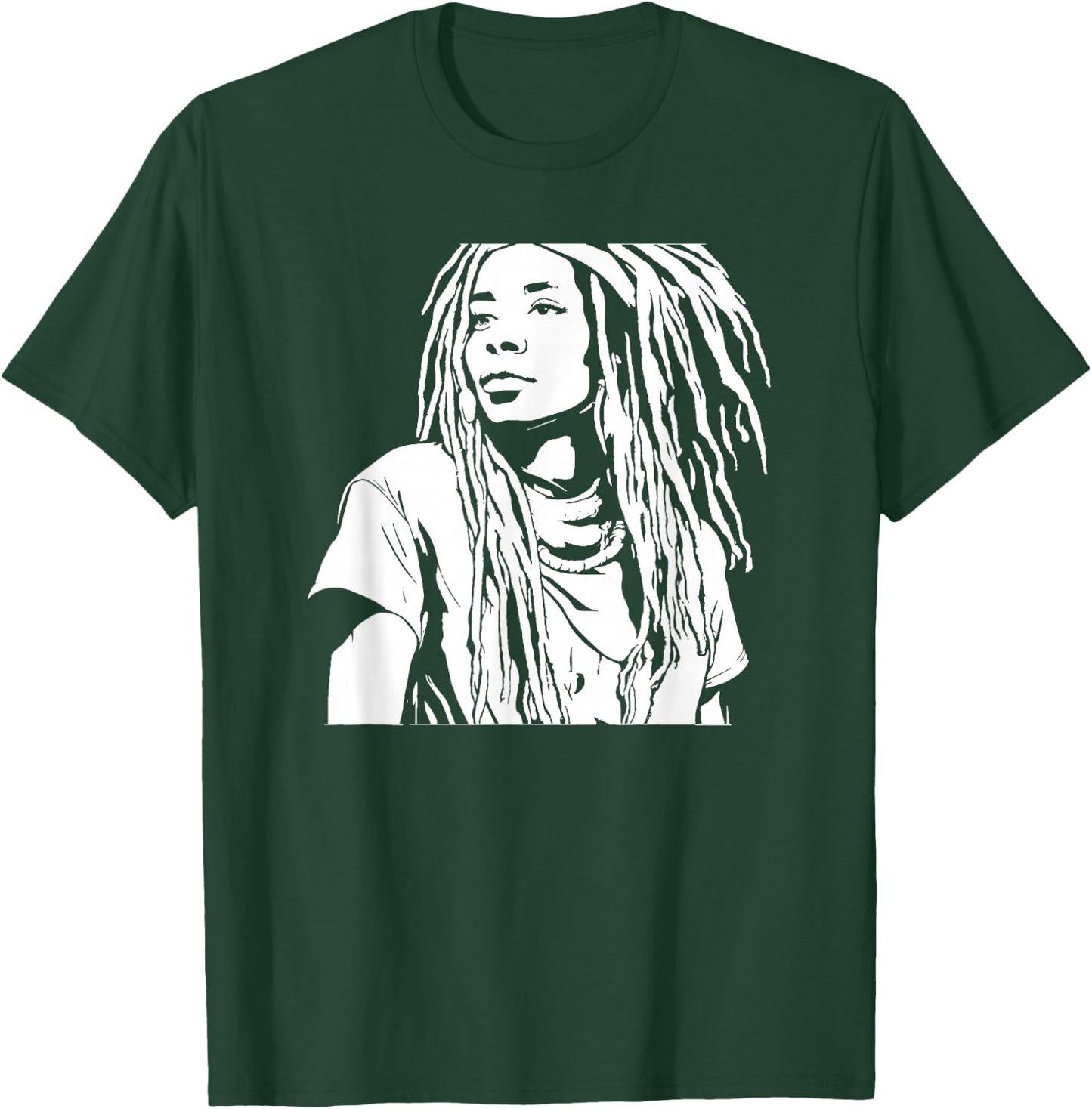 Rasta Hair Hairstyle - Rastafari Dreads Dreadlocks , black T-Shirt - T-Shirt | Forest