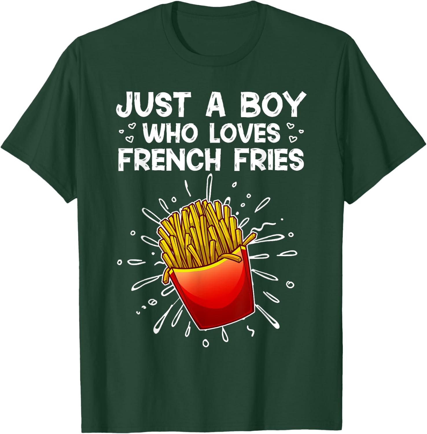 Cool French Fries For Boys Kids Sweet Potato Chef Fast Food T-Shirt - T-Shirt | Forest