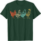 Chicken Retro Vintage Poultry Farmer Women Men Farm Lover T-Shirt - T-Shirt | Forest