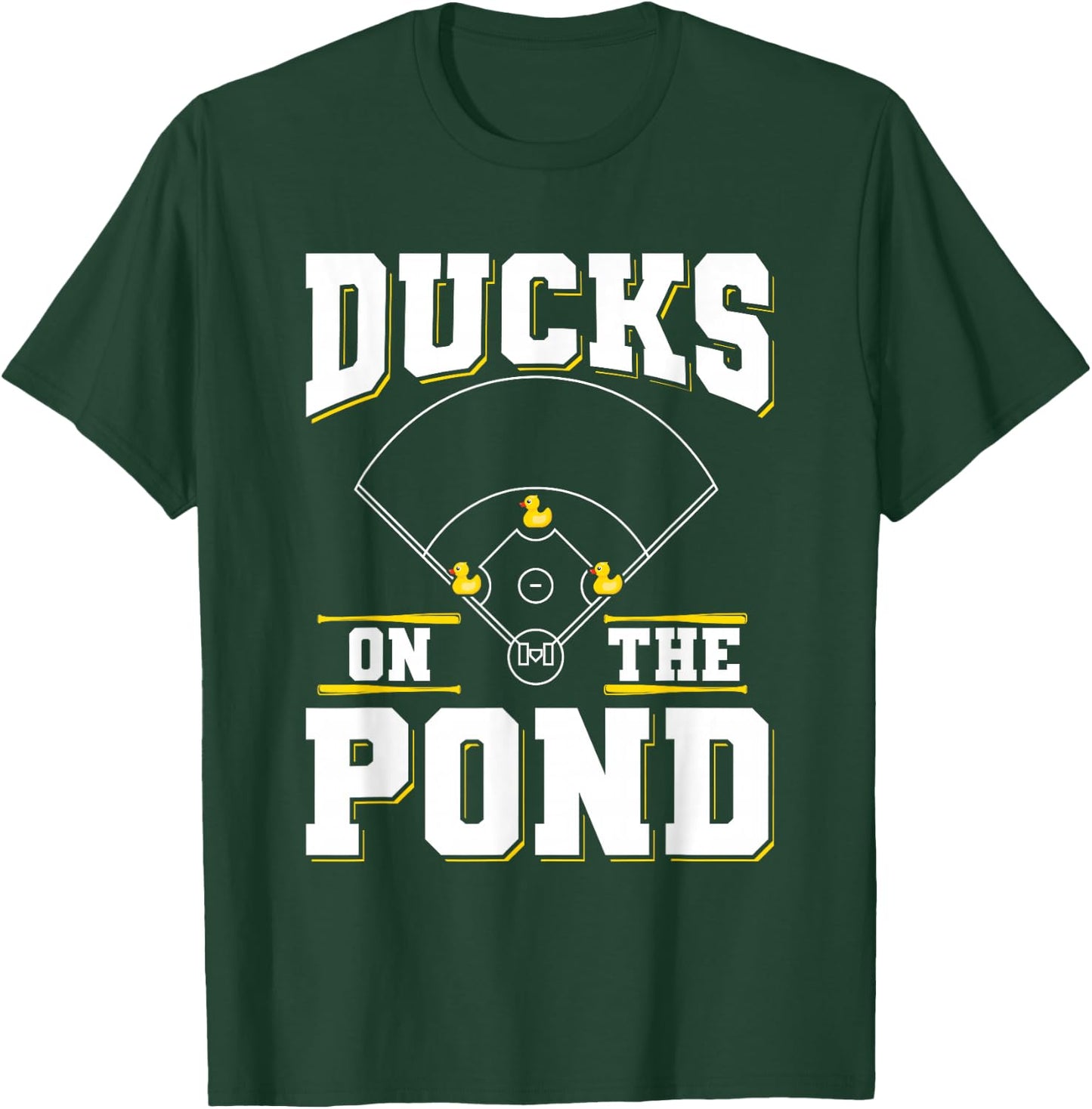 Ducks on the pond Design for a Baseball player T-Shirt - T-Shirt | Forest