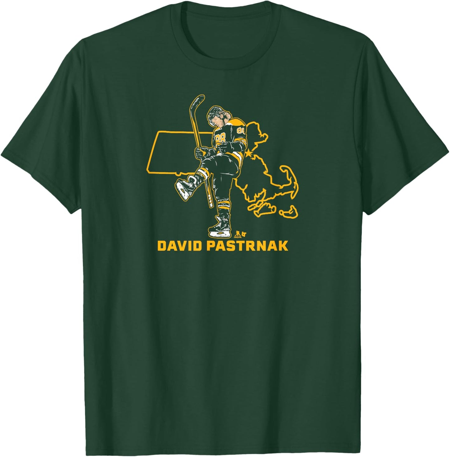David Pastrnak: State Star - Boston Hockey T-Shirt - T-Shirt | Forest