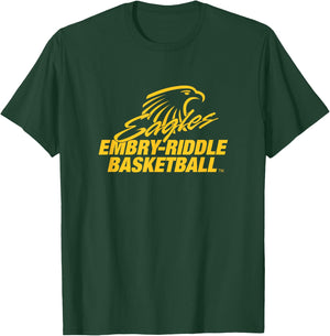 Embry-Riddle Aeronautical Eagles Basketball Sports Fan T-Shirt - T-Shirt | Forest