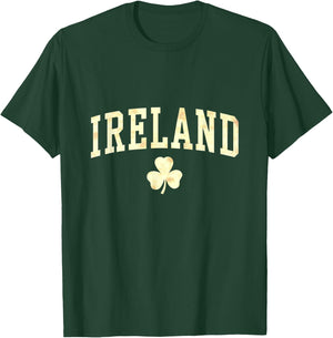 Ireland Shamrock Clover Irish Vintage St Patrick's Day T-Shirt - T-Shirt | Forest