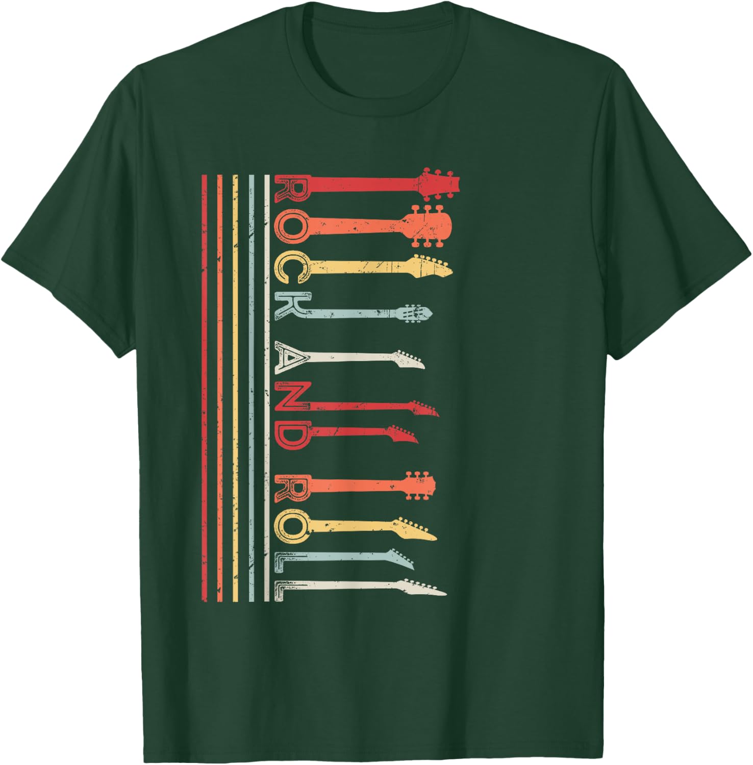 Rock And Roll Vintage For Concert Band, Rock Music Lover T-Shirt - T-Shirt | Forest