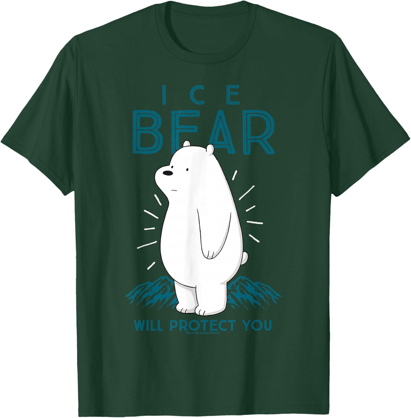 CN We Bare Bears Ice Bear Will Protect You Graphic T-Shirt - T-Shirt | Forest