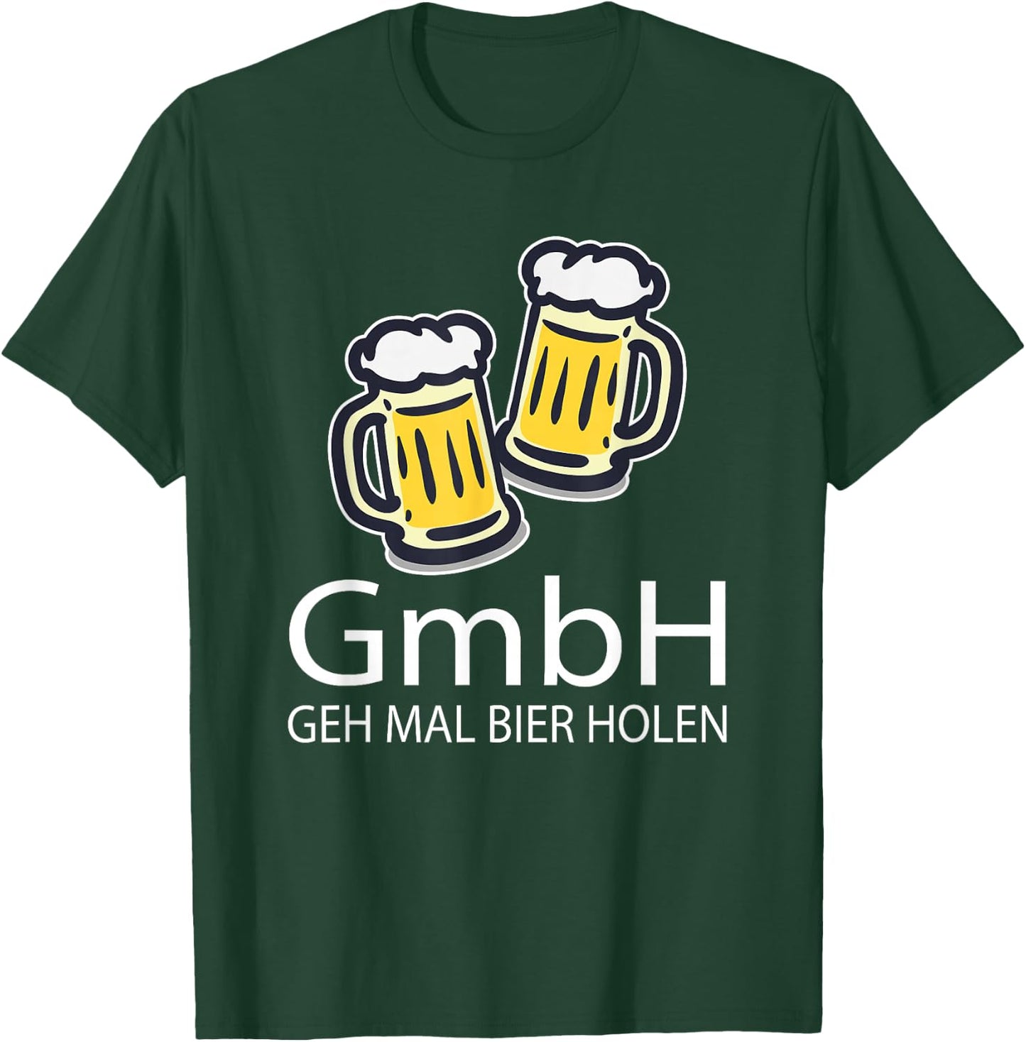 Beer Drink Saying GmbH Geh mal Bier Holen Fun Funny , black T-Shirt - T-Shirt | Forest