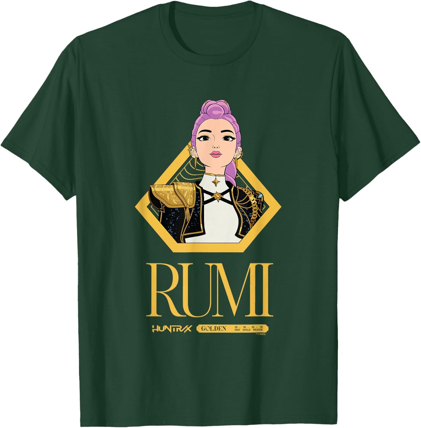 Kpop Demon Hunters Golden Rumi Officially Licensed T-Shirt - T-Shirt | Forest