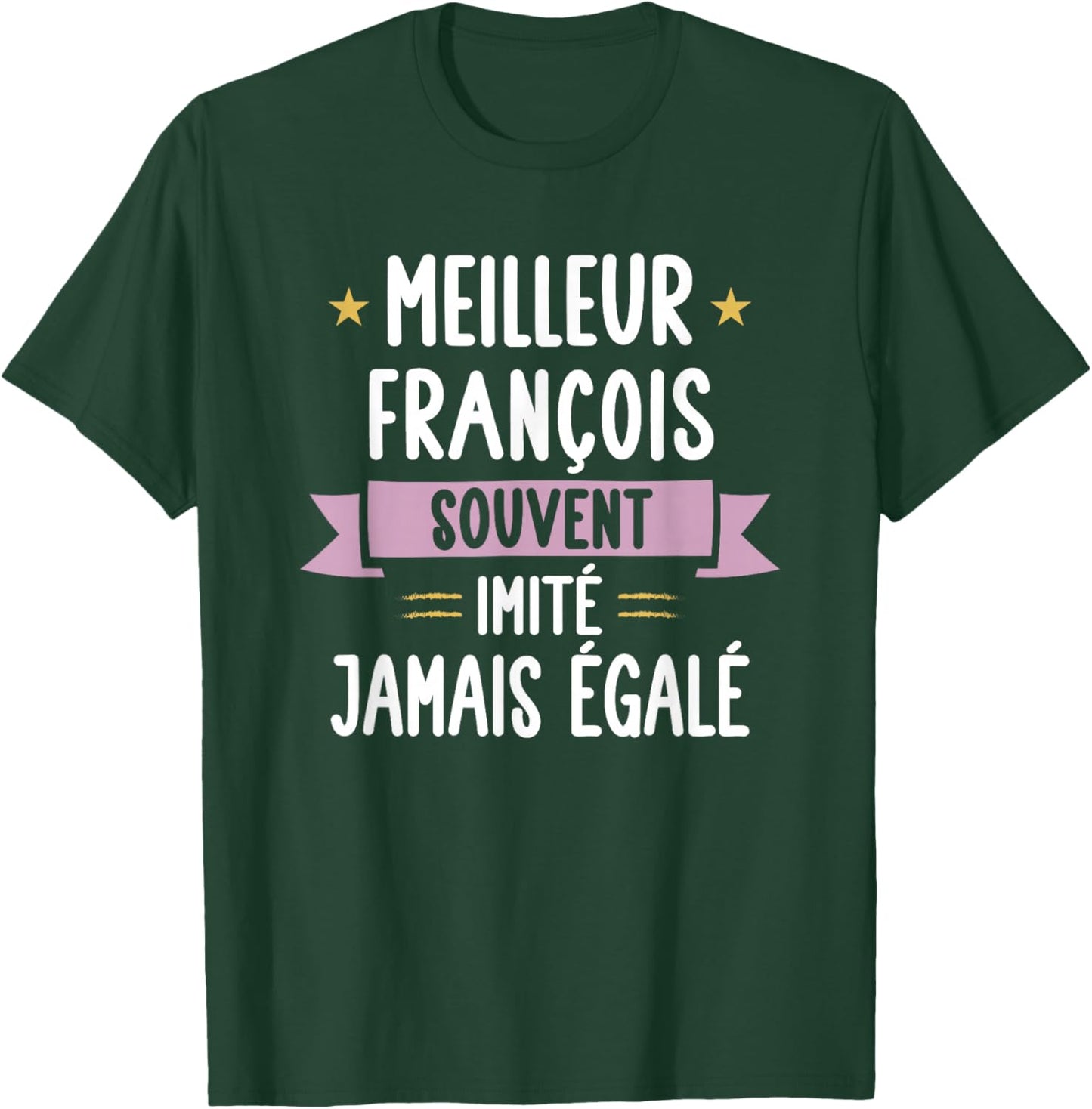 Unique Man Gift Humour Personalised Name François , Black, S T-Shirt - T-Shirt | Forest