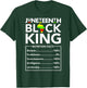 Juneteenth Black King Nutritional Facts Melanin Men Father T-Shirt - T-Shirt | Forest