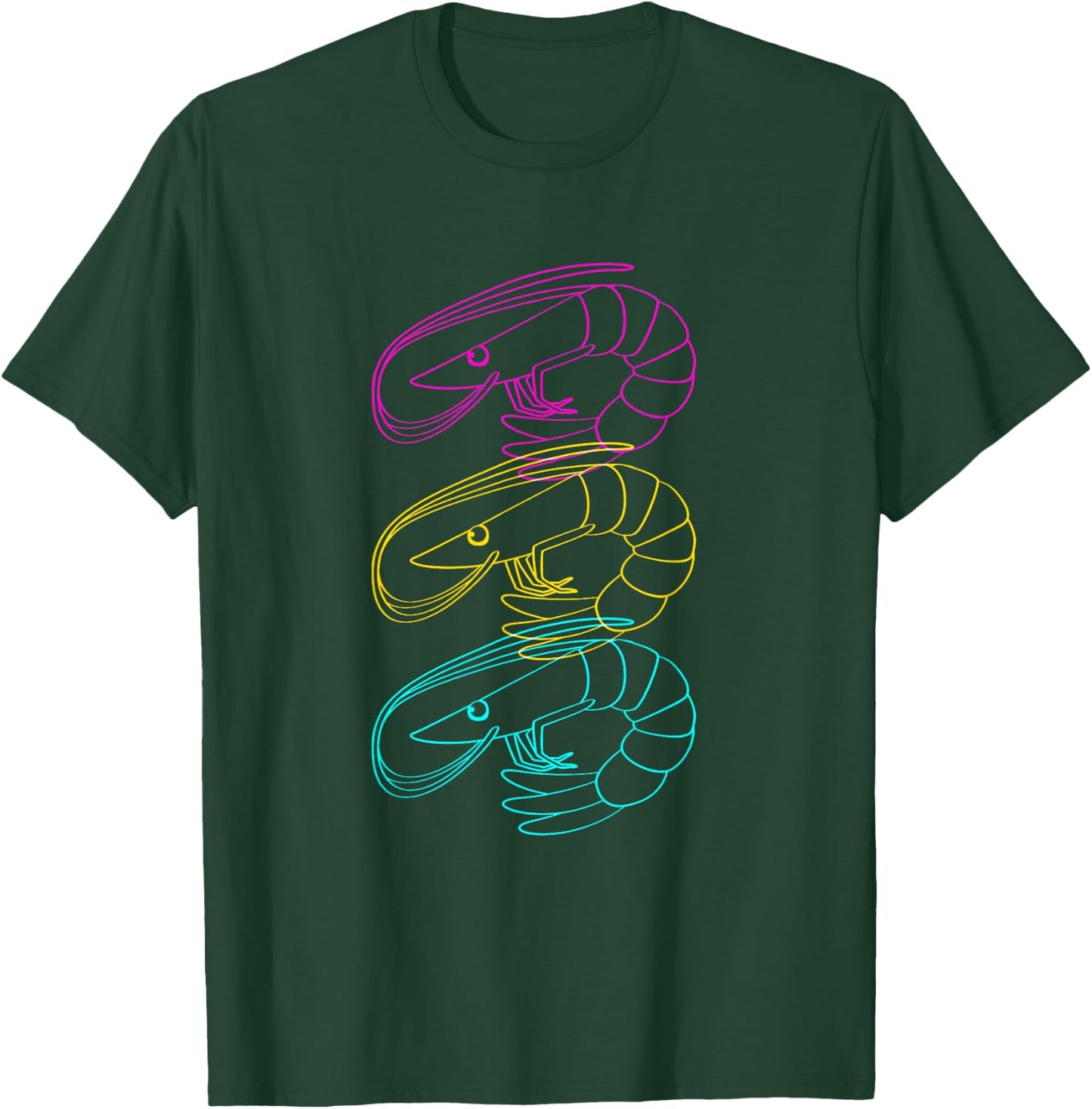 Colorful Shrimp Seafood Festival Shrimp Lover T-Shirt - T-Shirt | Forest