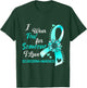 Scleroderma Awareness I Wear Teal Sunflower Ribbon T-Shirt - T-Shirt | Forest