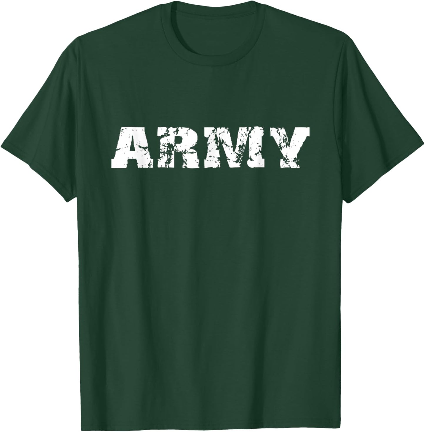 US Army, Army Veteran, Distressed Font T-Shirt - T-Shirt | Forest