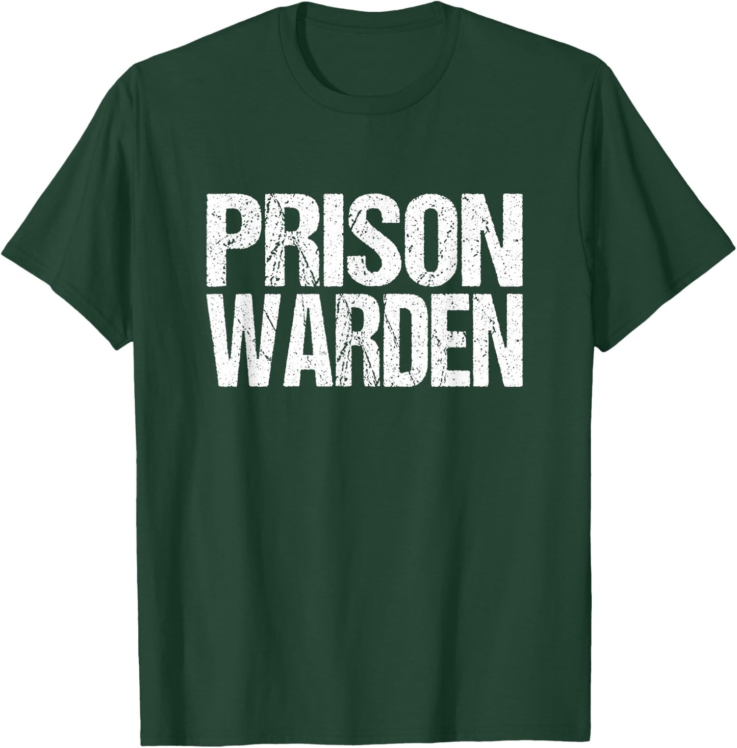 Prison Warden Police Officer Guard Lazy Halloween Costume T-Shirt - T-Shirt | Forest