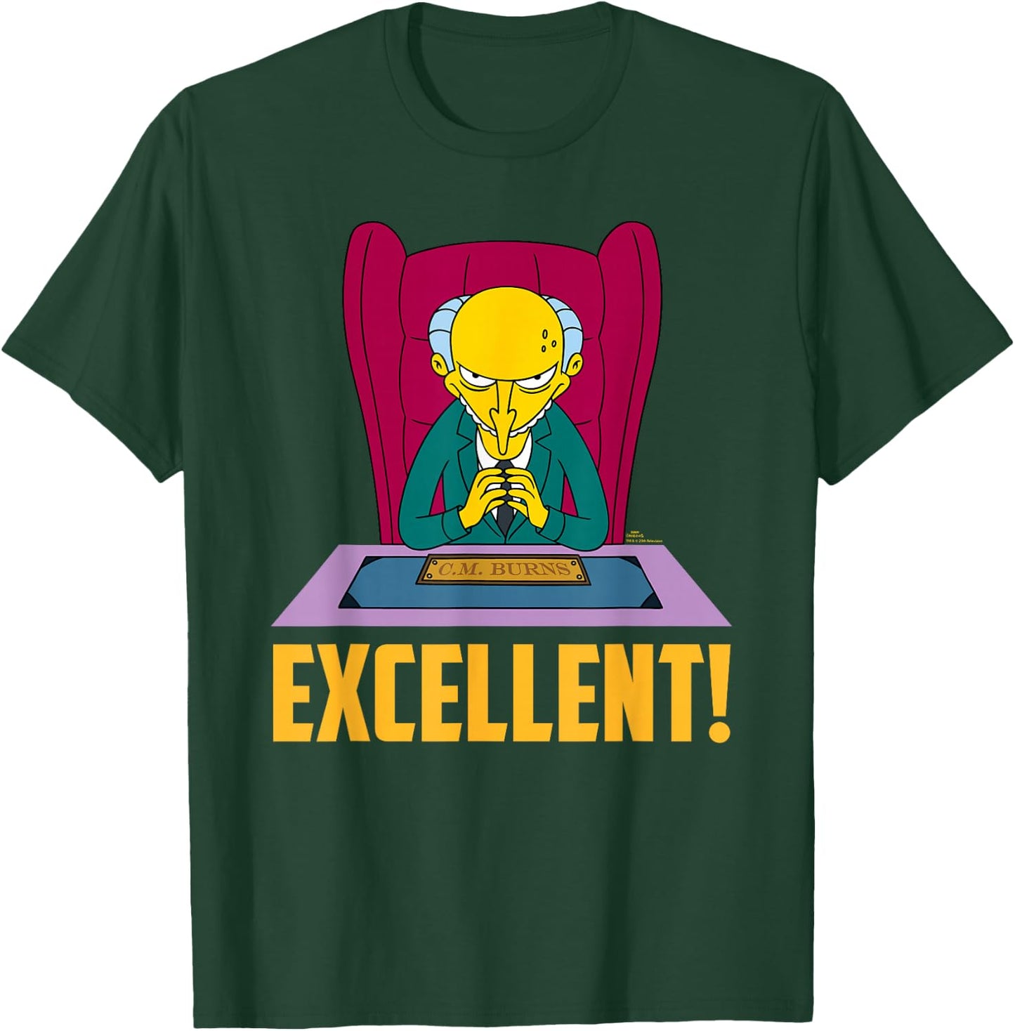 The Simpsons Mr. Burns at Desk Excellent , black T-Shirt - T-Shirt | Forest
