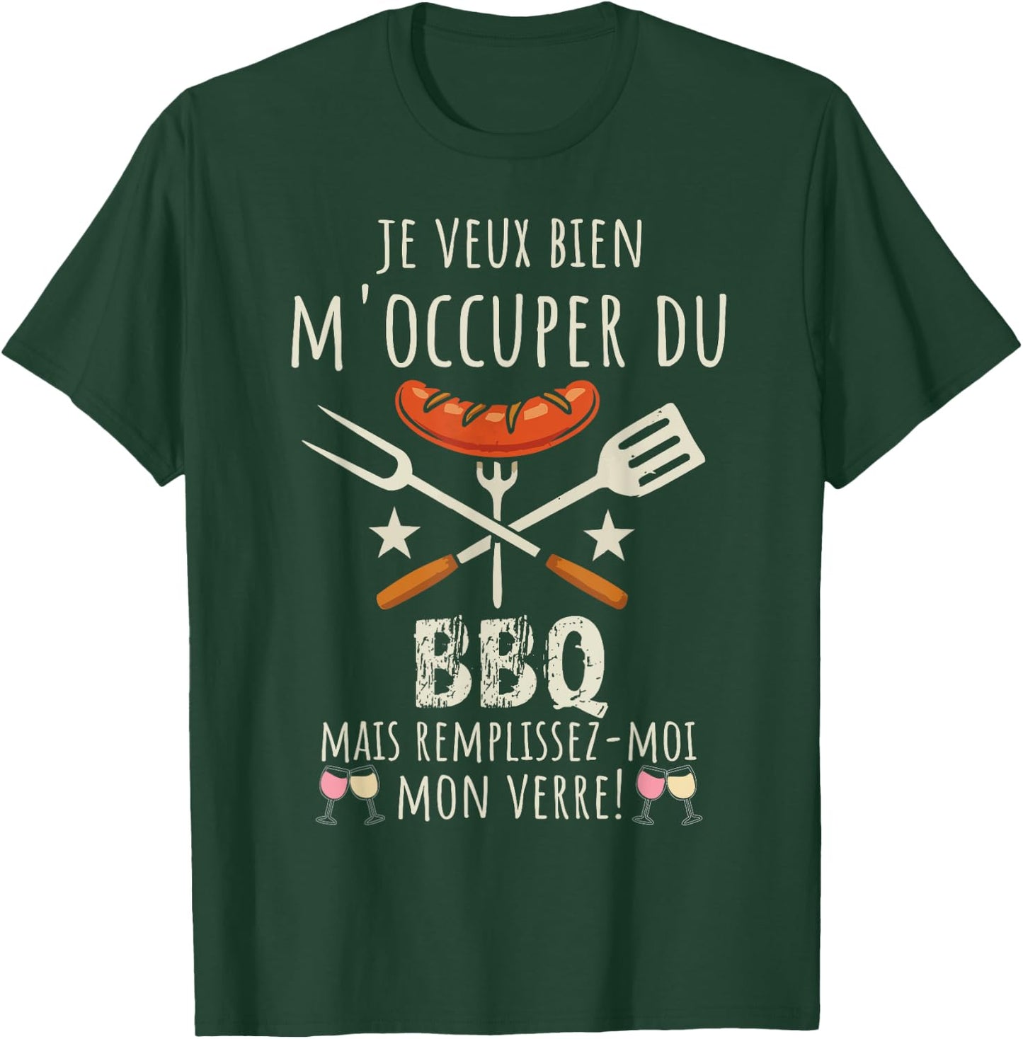 Humour BBQ Drôle Je M’occupe du Barbecue BBQ Humour T-Shirt - T-Shirt | Forest