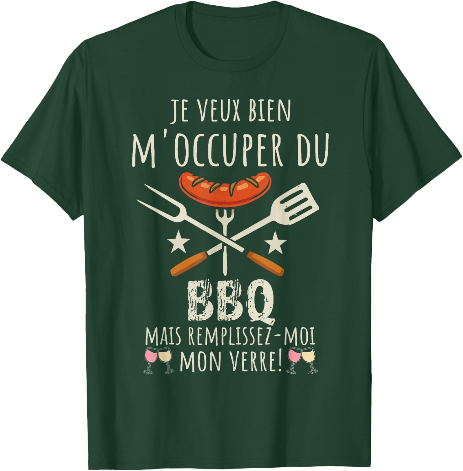 Humour BBQ Drôle Je M’occupe du Barbecue BBQ Humour T-Shirt - T-Shirt | Forest