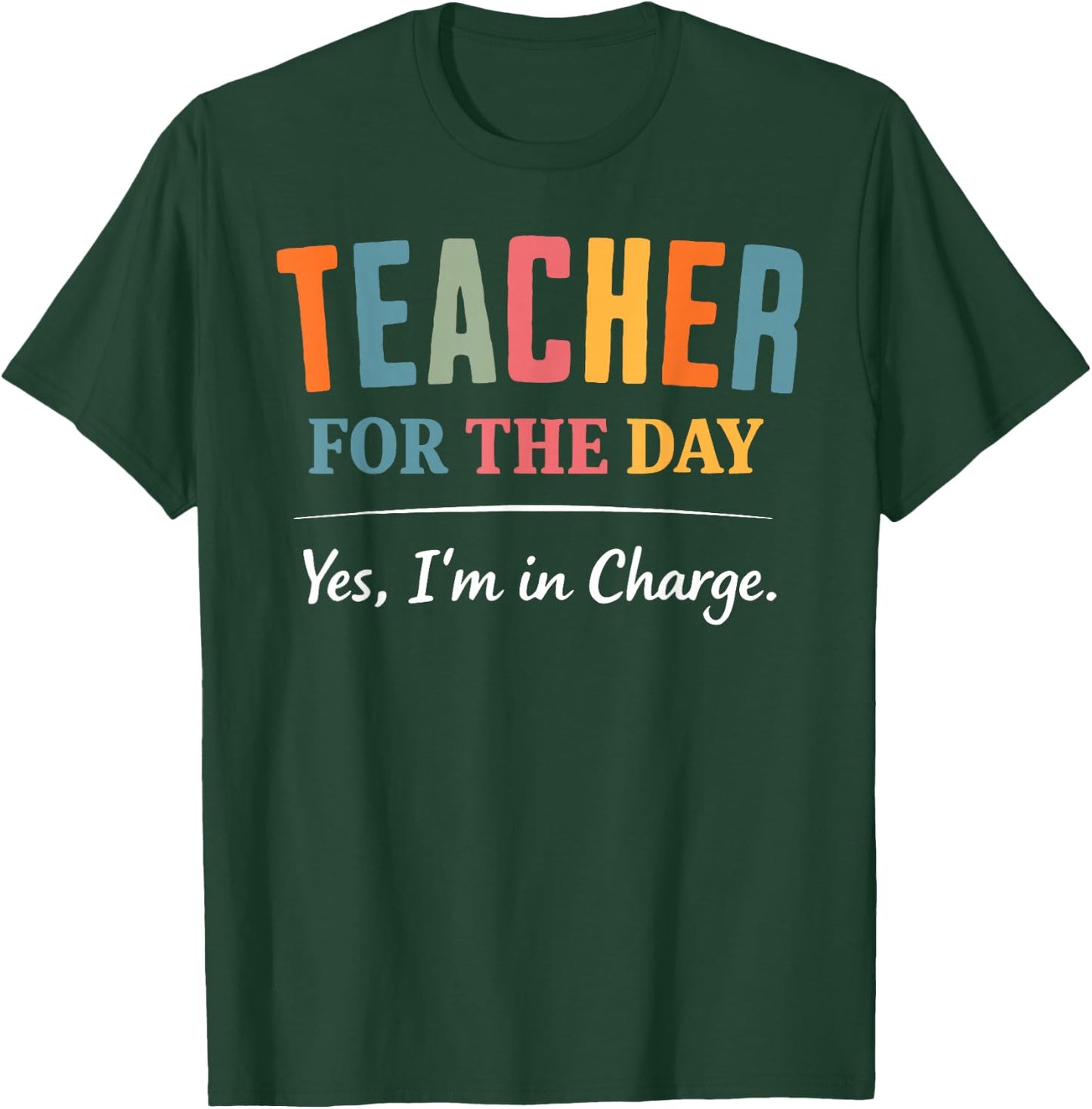 Teacher for A Day Elementary School Student Retro Kids Girls T-Shirt - T-Shirt | Forest