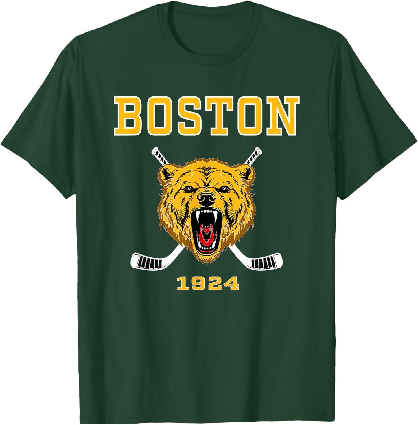 Boston Ice Hockey - Fear the Bear - Classic T-Shirt - T-Shirt | Forest