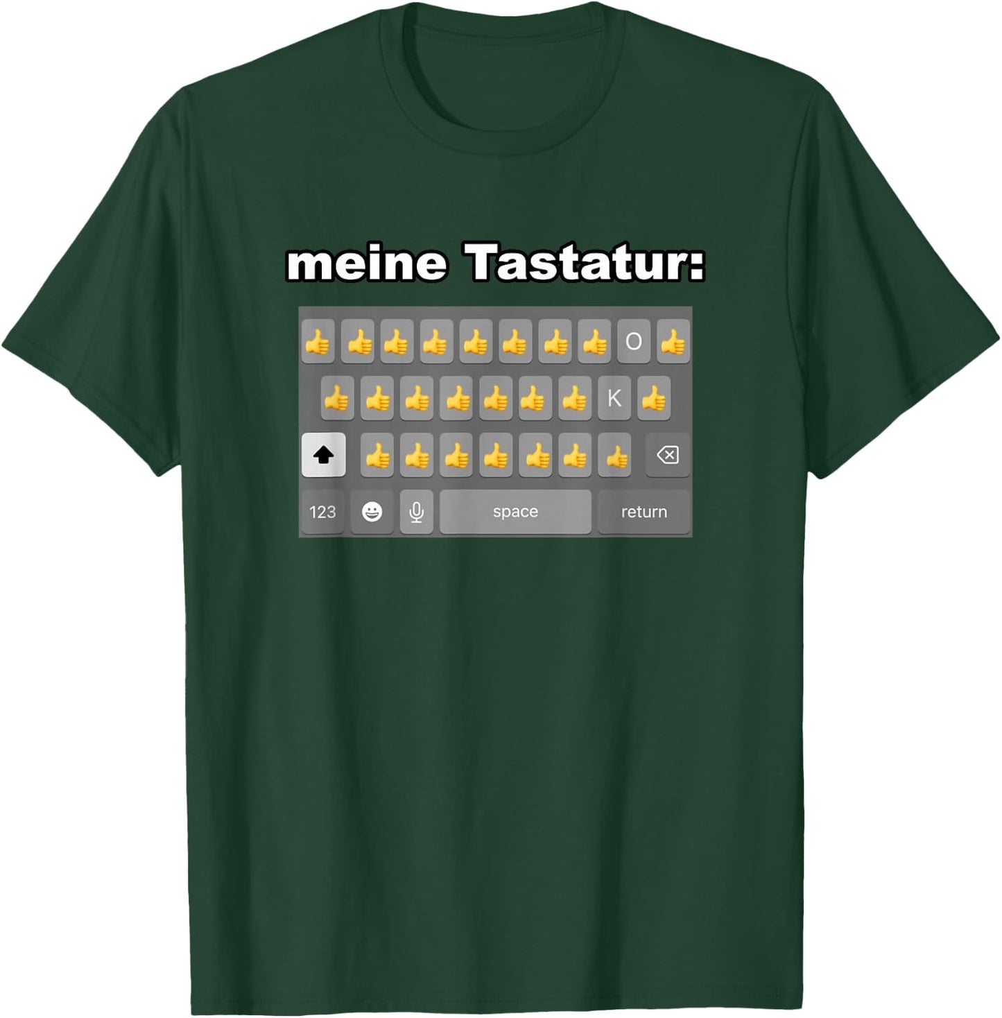 Meine Tastatur Daumen hoch für Papas lustiges T-Shirt - T-Shirt | Forest