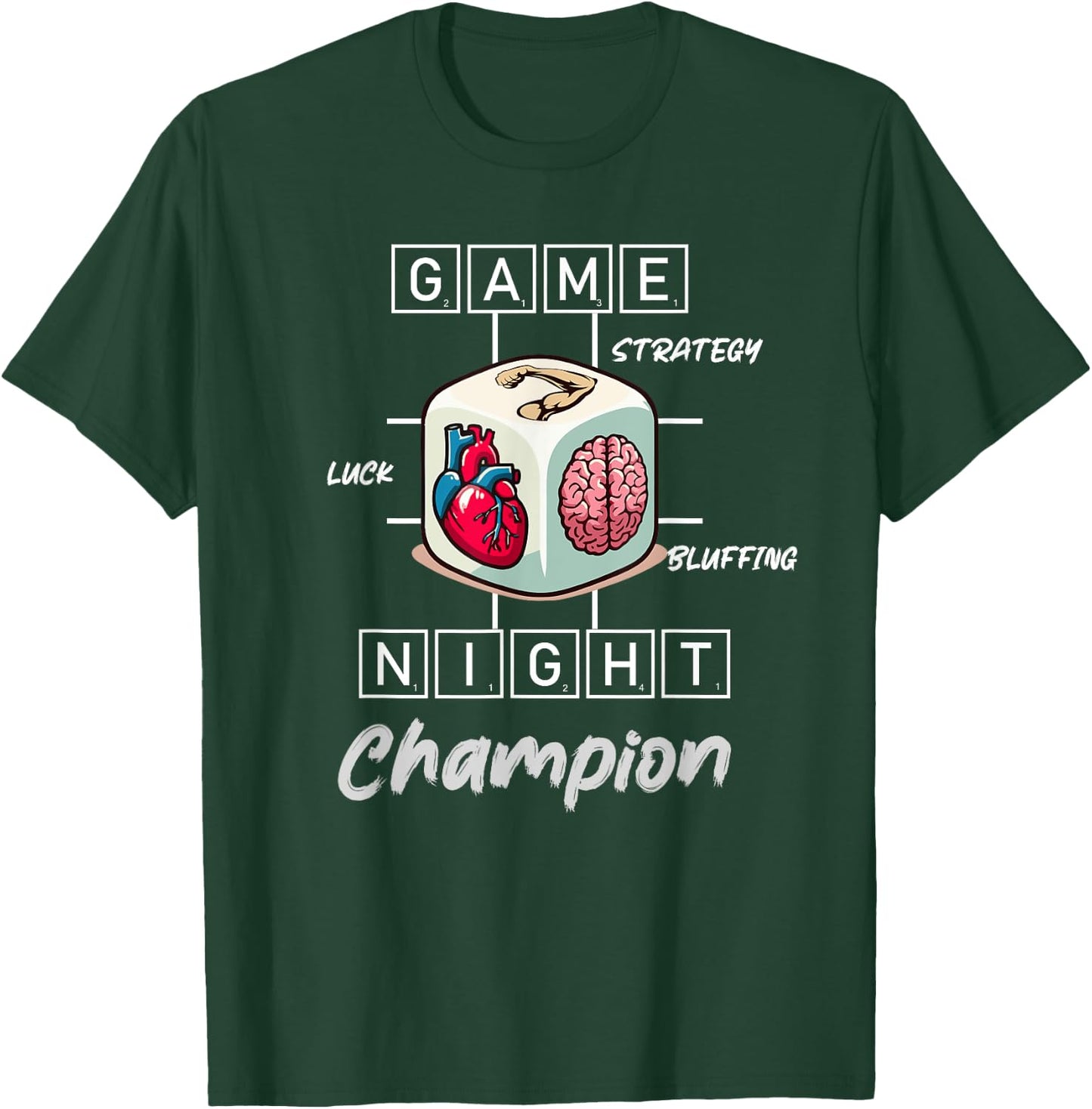 Game Night Champion Dice Design | Board Game Enthusiast. T-Shirt - T-Shirt | Forest