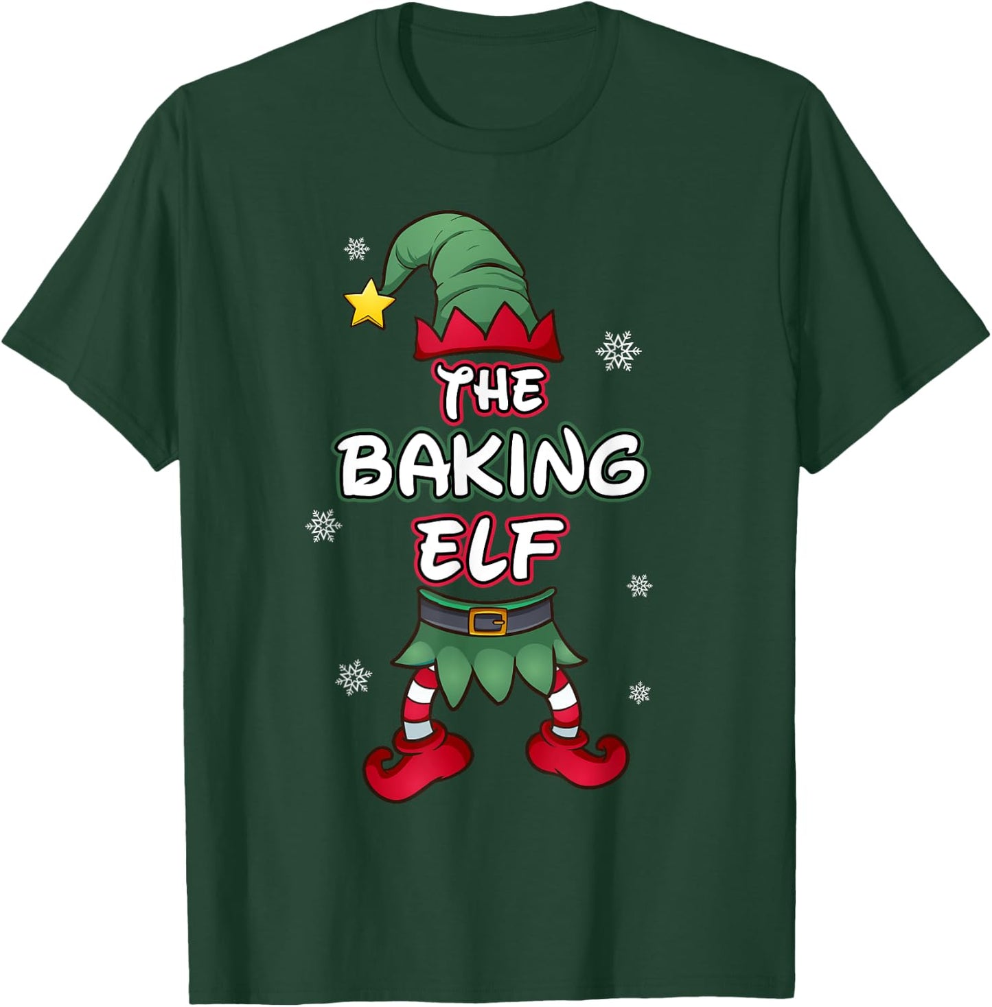 Baking Elf christmas pajamas pjs matching family group T-Shirt - T-Shirt | Forest