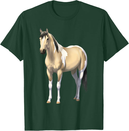Buttermilk Buckskin Pinto Quarter Horse Paint Horse T-Shirt - T-Shirt | Forest