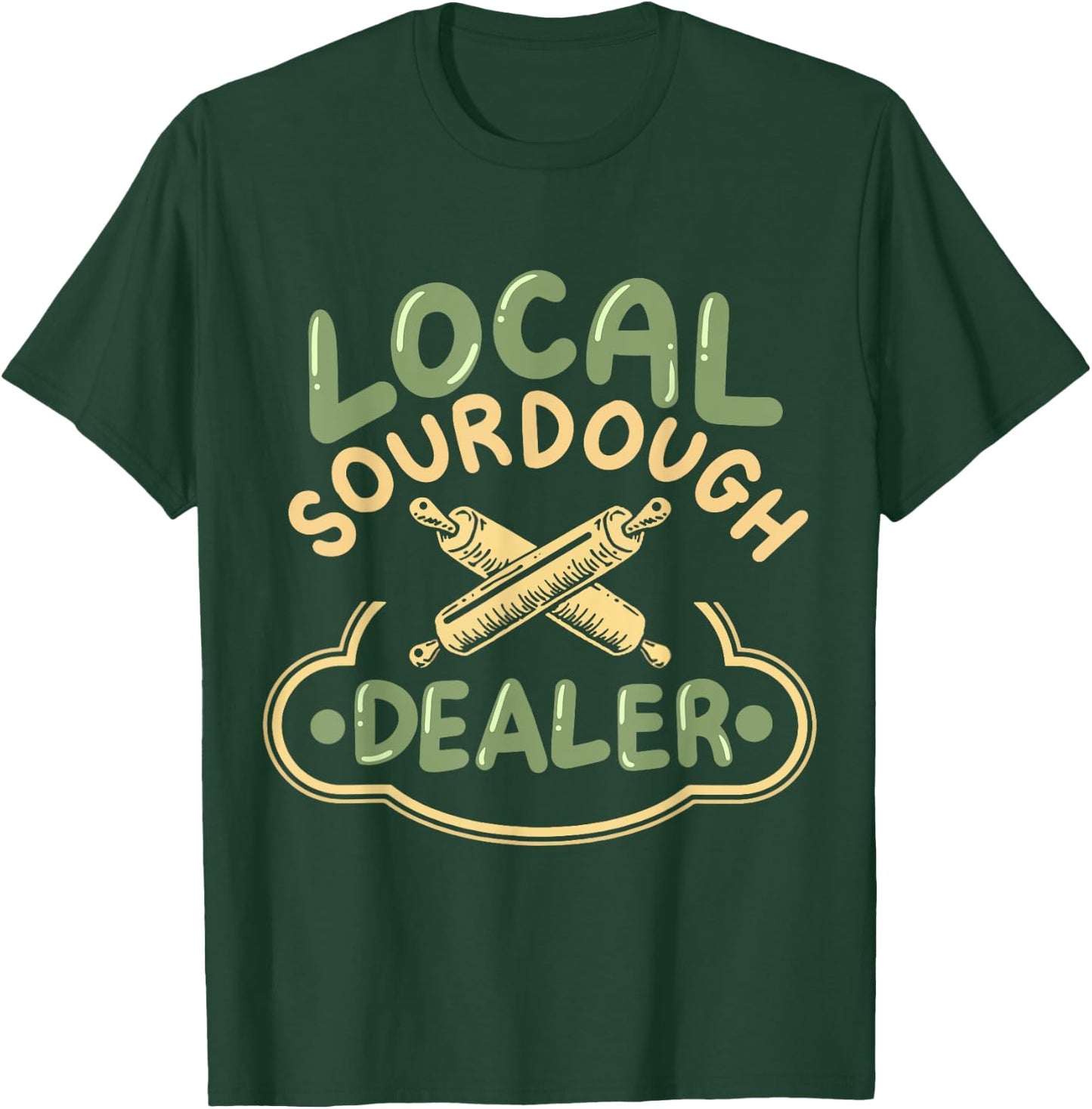 Baker Sourdough Bread Sourdough Starter Bakery -Adults Local Sourdough Dealer Black Small Classic Fit Short Sleeve T-Shirt - T-Shirt | Forest
