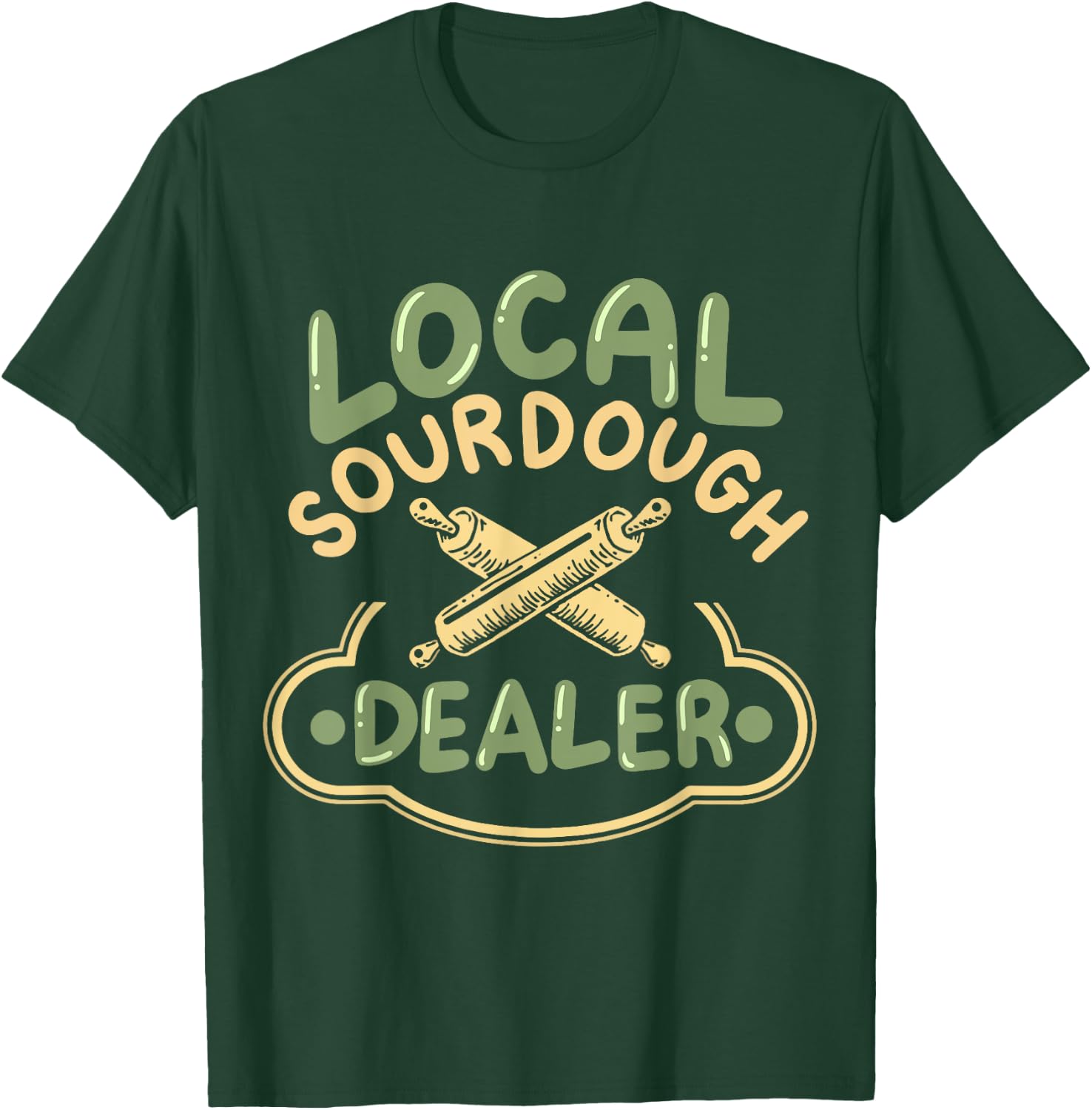 Baker Sourdough Bread Sourdough Starter Bakery -Adults Local Sourdough Dealer Black Small Classic Fit Short Sleeve T-Shirt - T-Shirt | Forest