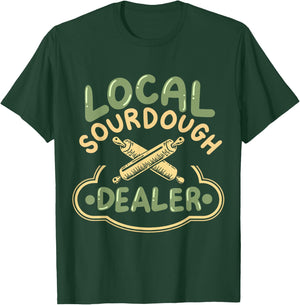 Baker Sourdough Bread Sourdough Starter Bakery -Adults Local Sourdough Dealer Black Small Classic Fit Short Sleeve T-Shirt - T-Shirt | Forest