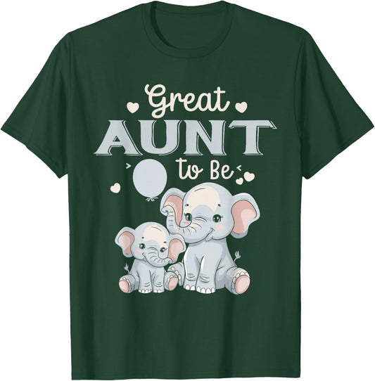 Great AUNT To Be Elephant Great AUNT T-Shirt - T-Shirt | Forest