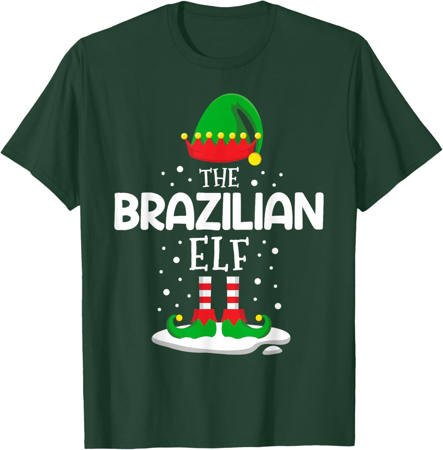 The Brazilian Elf Christmas Family Matching Outfit Xmas T-Shirt - T-Shirt | Forest
