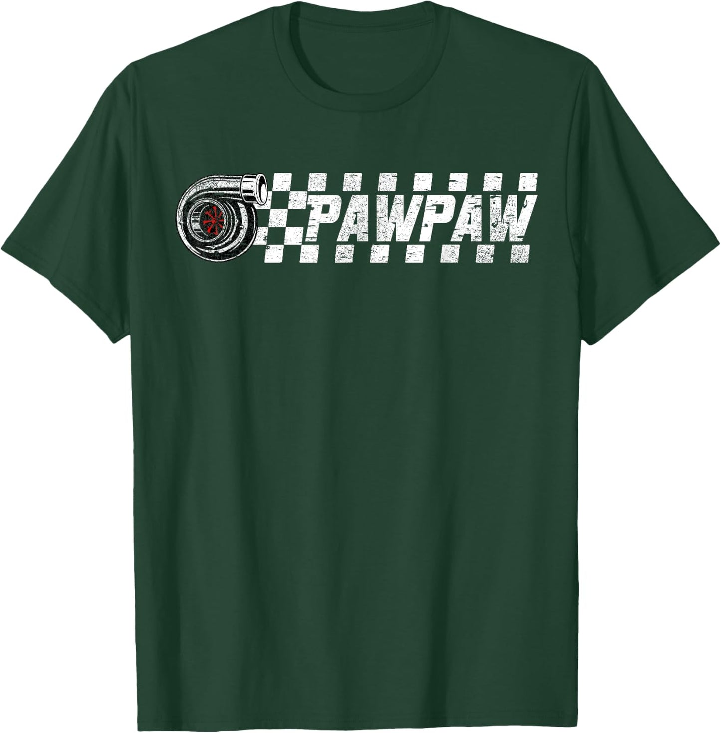 Birthday Party Matching Family Pit Crew Race Car Pawpaw T-Shirt - T-Shirt | Forest