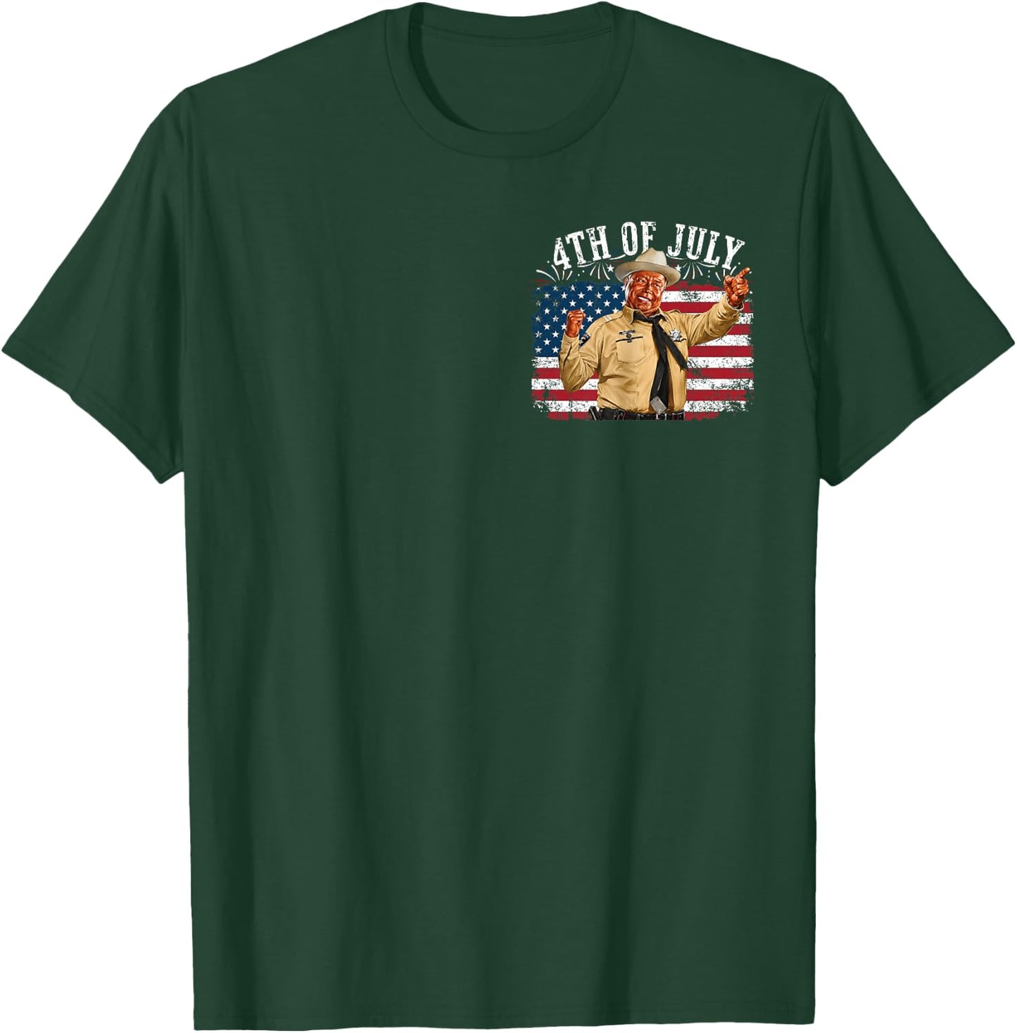 Happy 4th of July to All You Sumbitches Flag 2 Side T-Shirt - T-Shirt | Forest