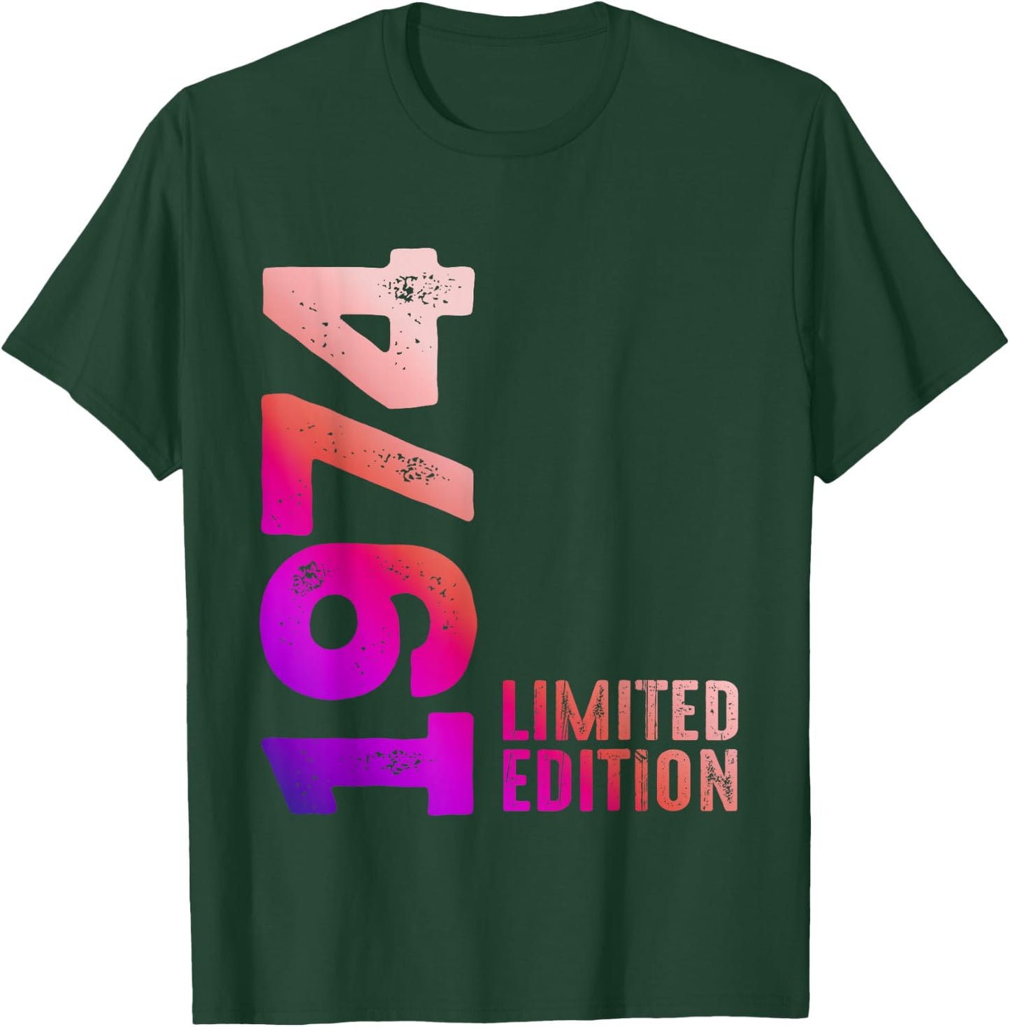 1974 Limited Edition 1974 Birthday Gift , Black, S T-Shirt - T-Shirt | Forest