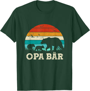 Retro Bester Opa Bär Enkel Enkelkinder Vatertag Opa T-Shirt - T-Shirt | Forest