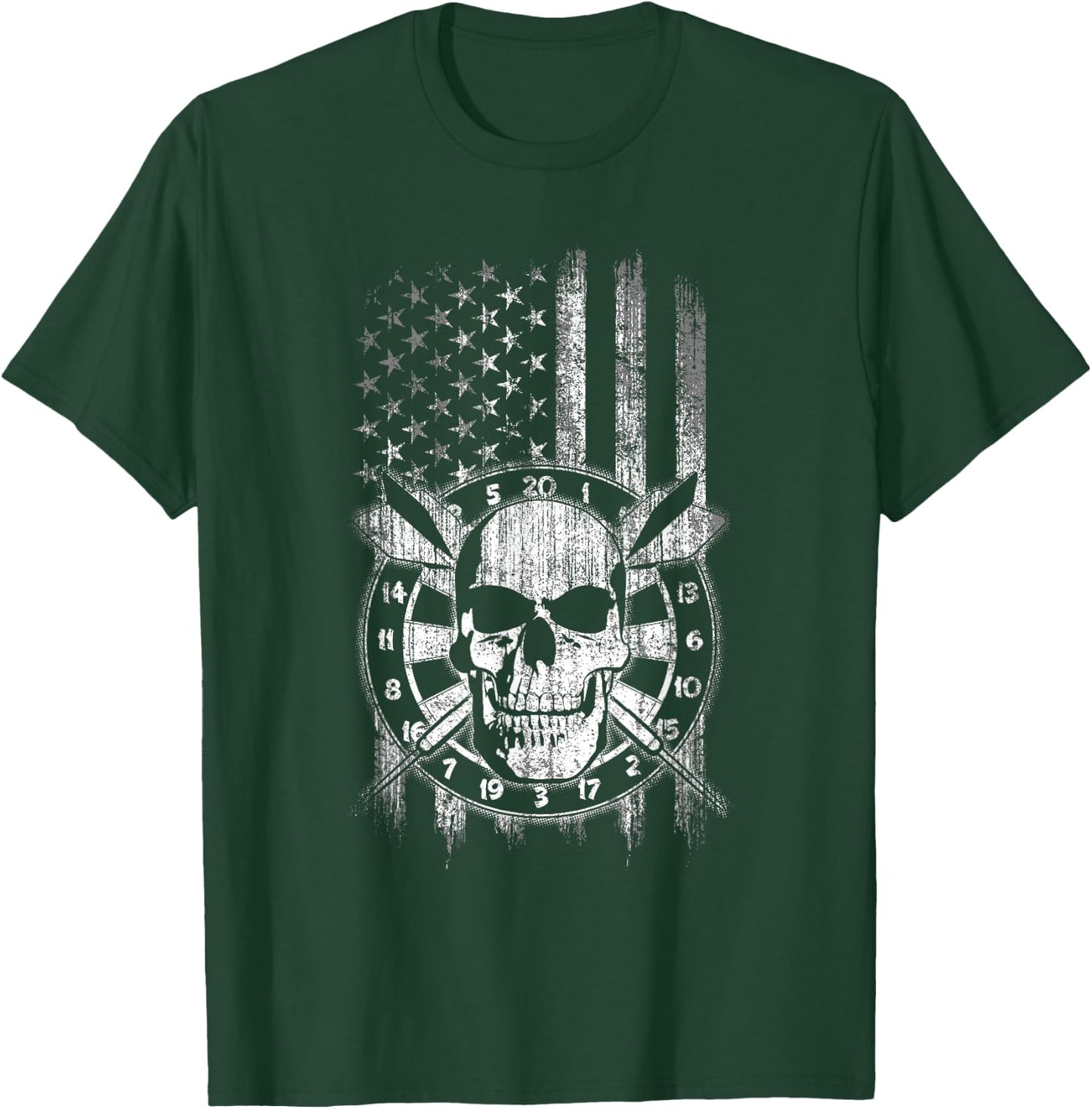 Darts USA American Flag Kids Men T-Shirt - T-Shirt | Forest