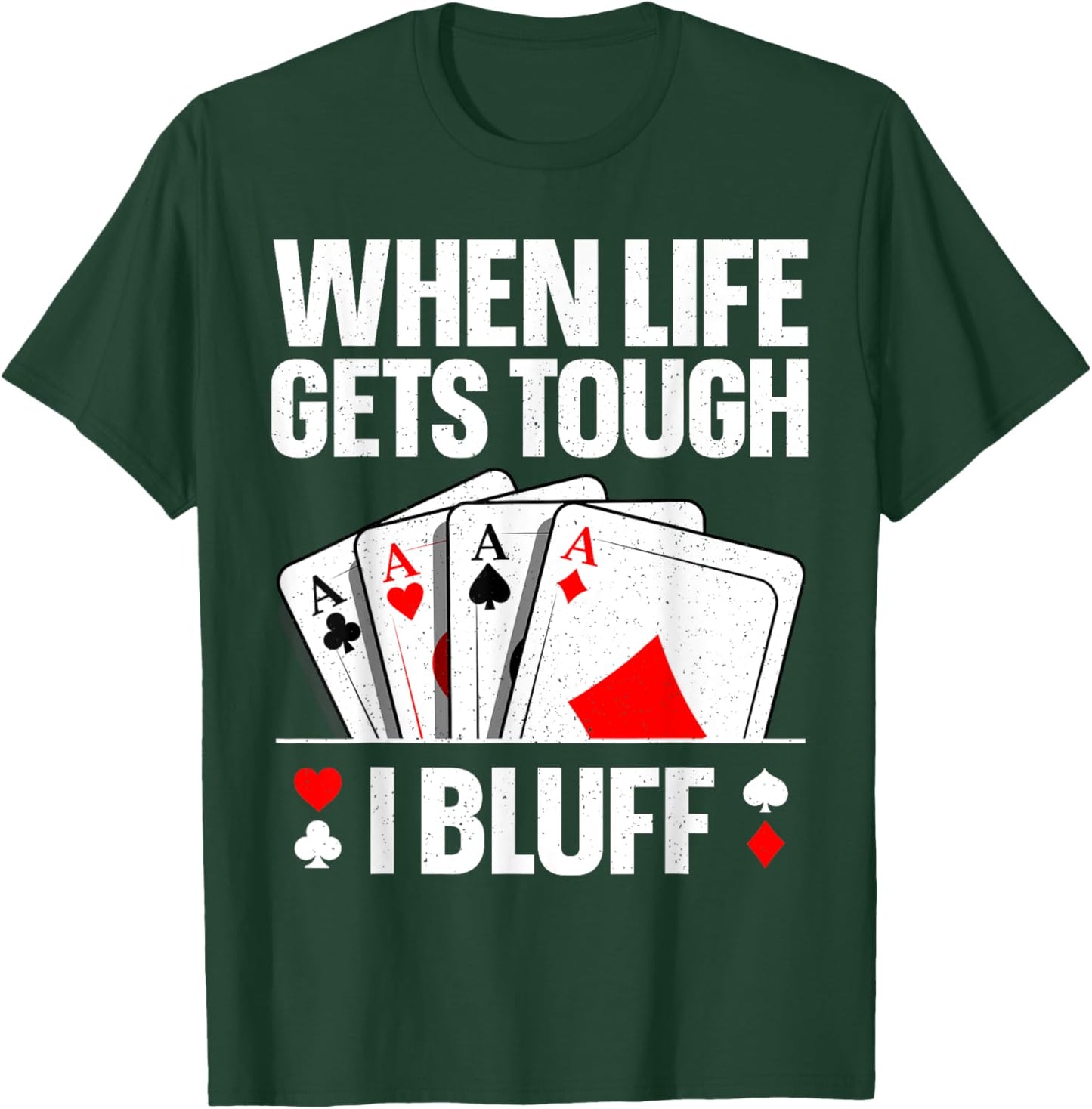 Poker Design Women Card Player Gambling Casino Lover T-Shirt - T-Shirt | Forest