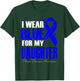 I Wear Blue For My Daughter Pompe Disease Awareness Feather T-Shirt - T-Shirt | Forest