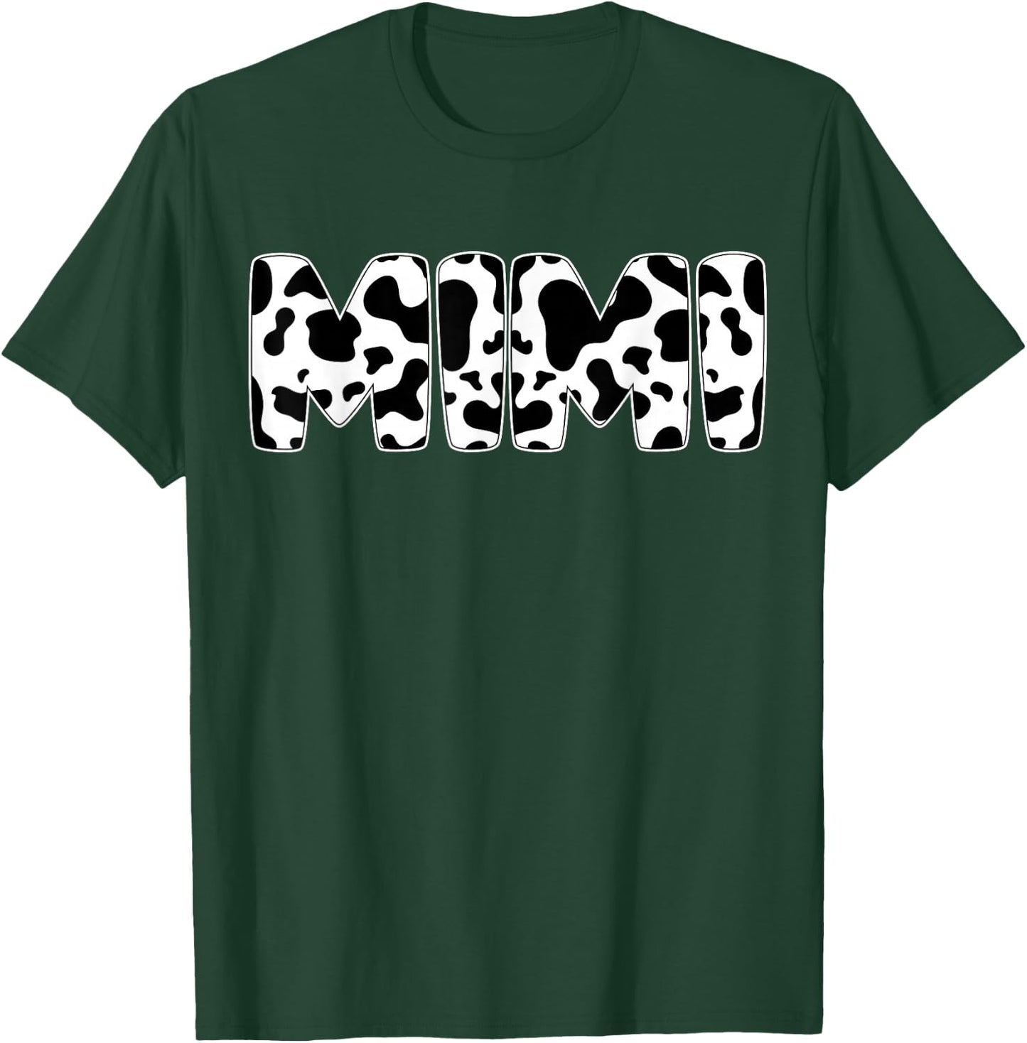 Mimi Cow Print Cow Pattern Mother's Day T-Shirt - T-Shirt | Forest