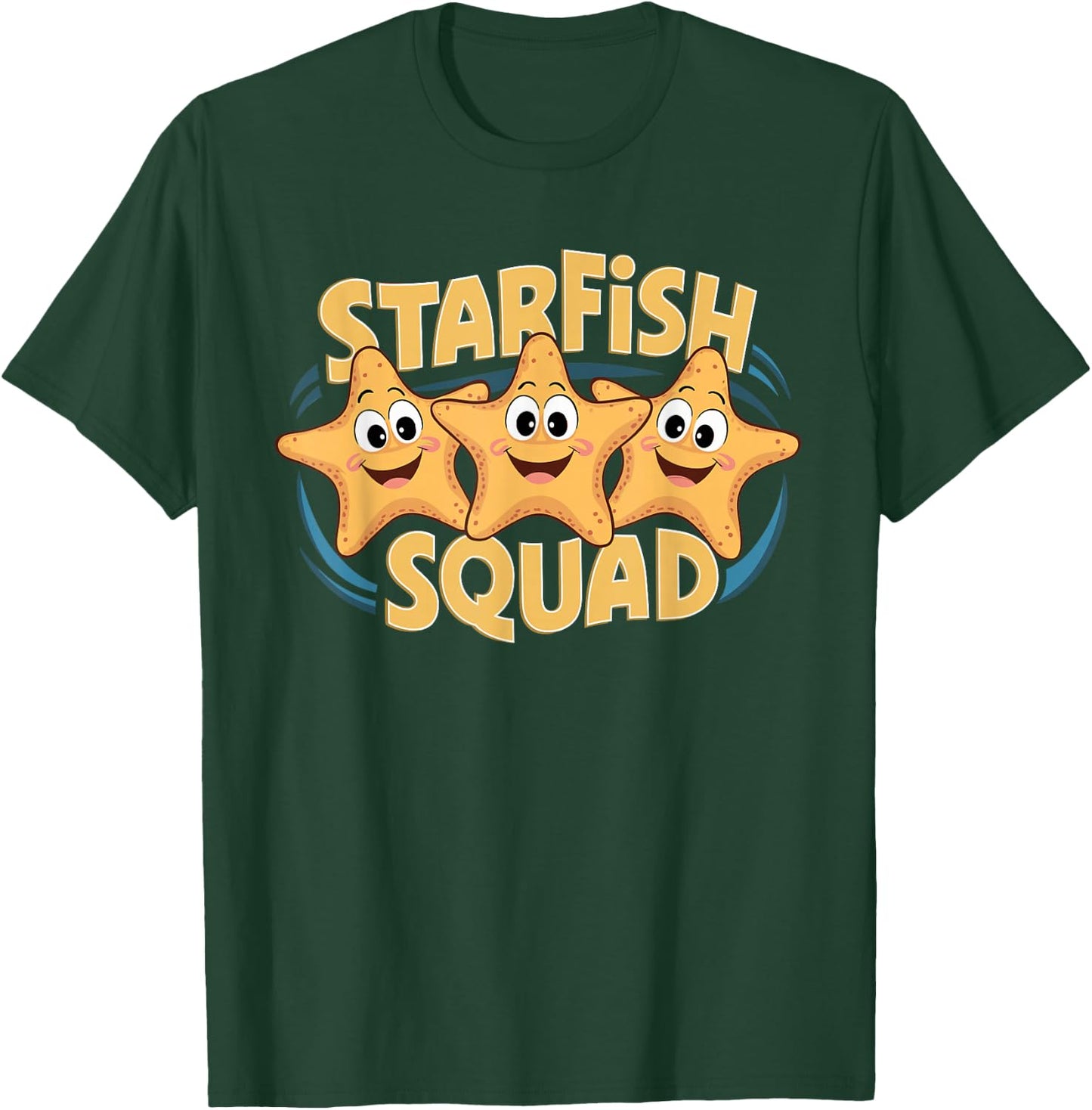 Starfish Squad Design for Starfish Lover Stuff Kids Starfish T-Shirt - T-Shirt | Forest