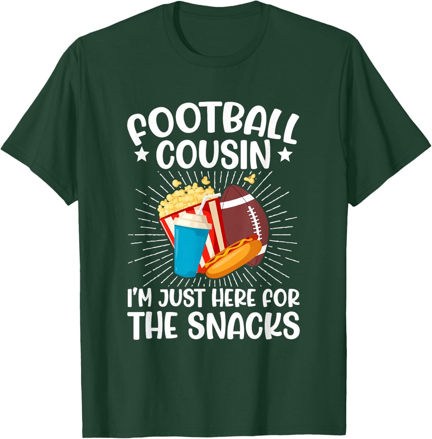 Football Cousin Funny Cousin Of A Football Player Cousin T-Shirt - T-Shirt | Forest