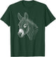 Line Art Donkey Donkeys , Black, S T-Shirt - T-Shirt | Forest