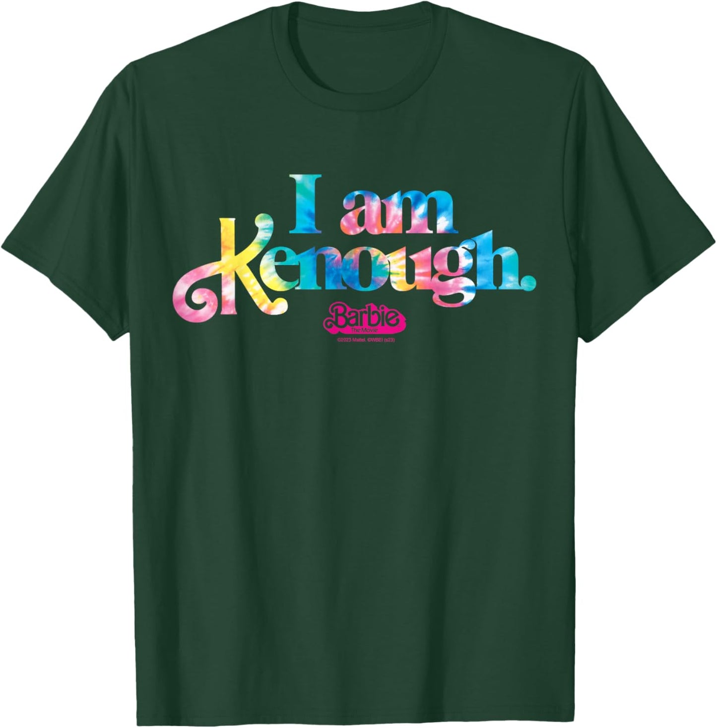 Barbie The Movie - I'm Kenough Tie Dye Logo , black T-Shirt - T-Shirt | Forest