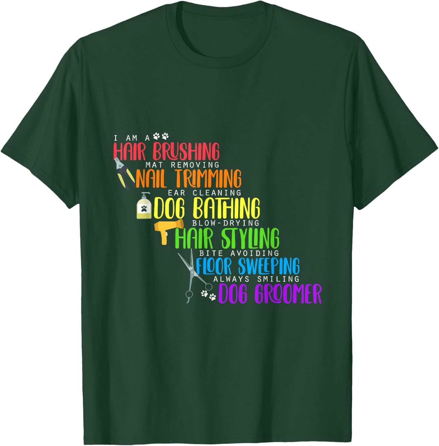 Funny Dog Hairdresser, Dog Hairdresser Furologe Pet Lover T-Shirt - T-Shirt | Forest