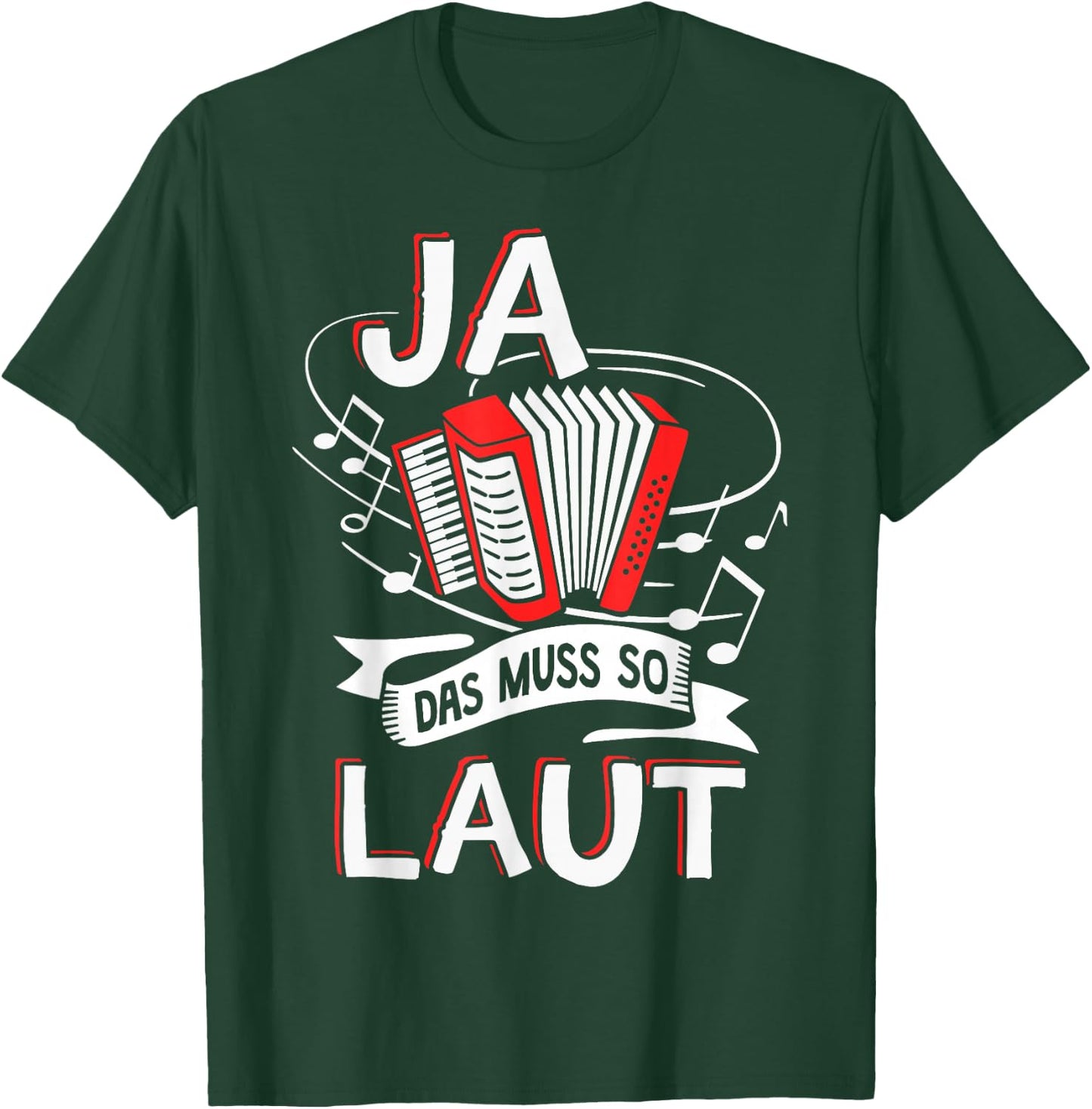 Ja das muss so laut Harmonica Accordion , black, s T-Shirt - T-Shirt | Forest