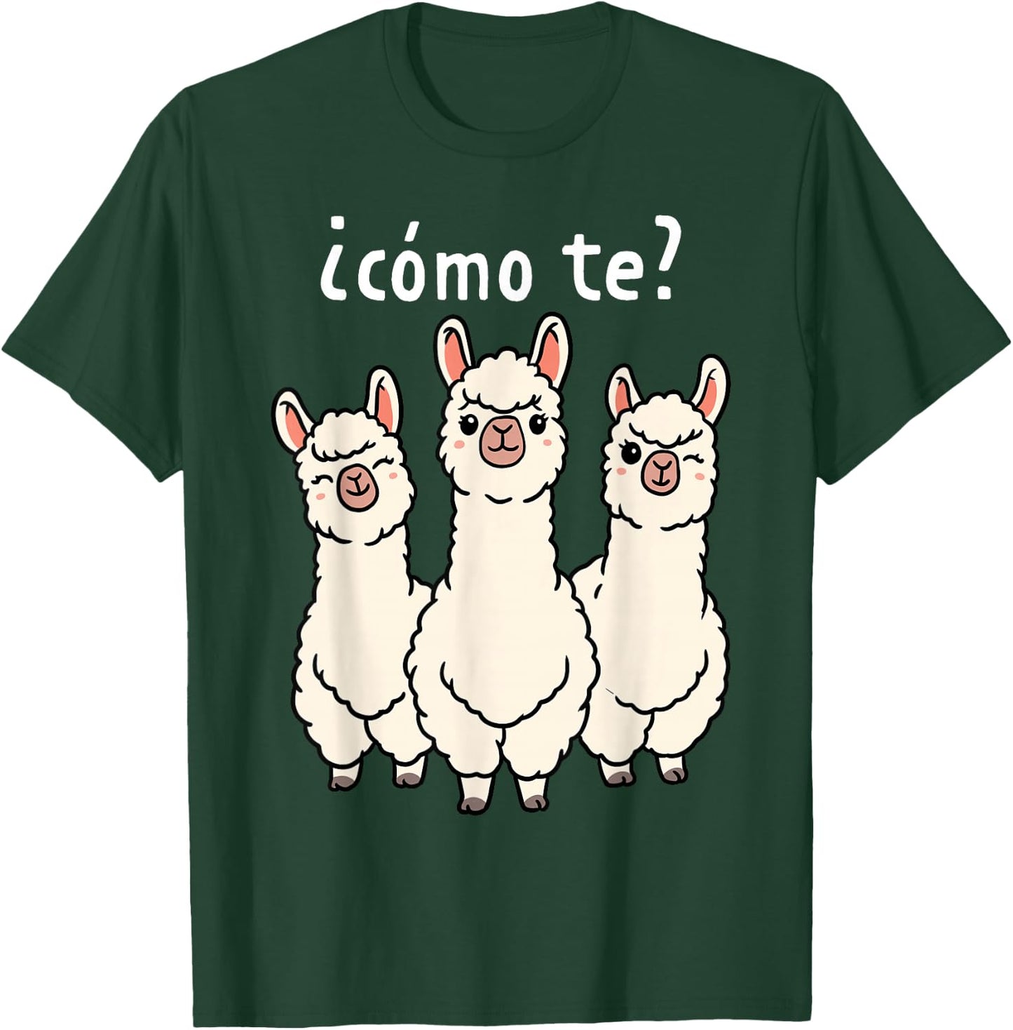 Como Te Llamas Shirt Funny Llama Spanish Teacher Joke T-Shirt - T-Shirt | Forest