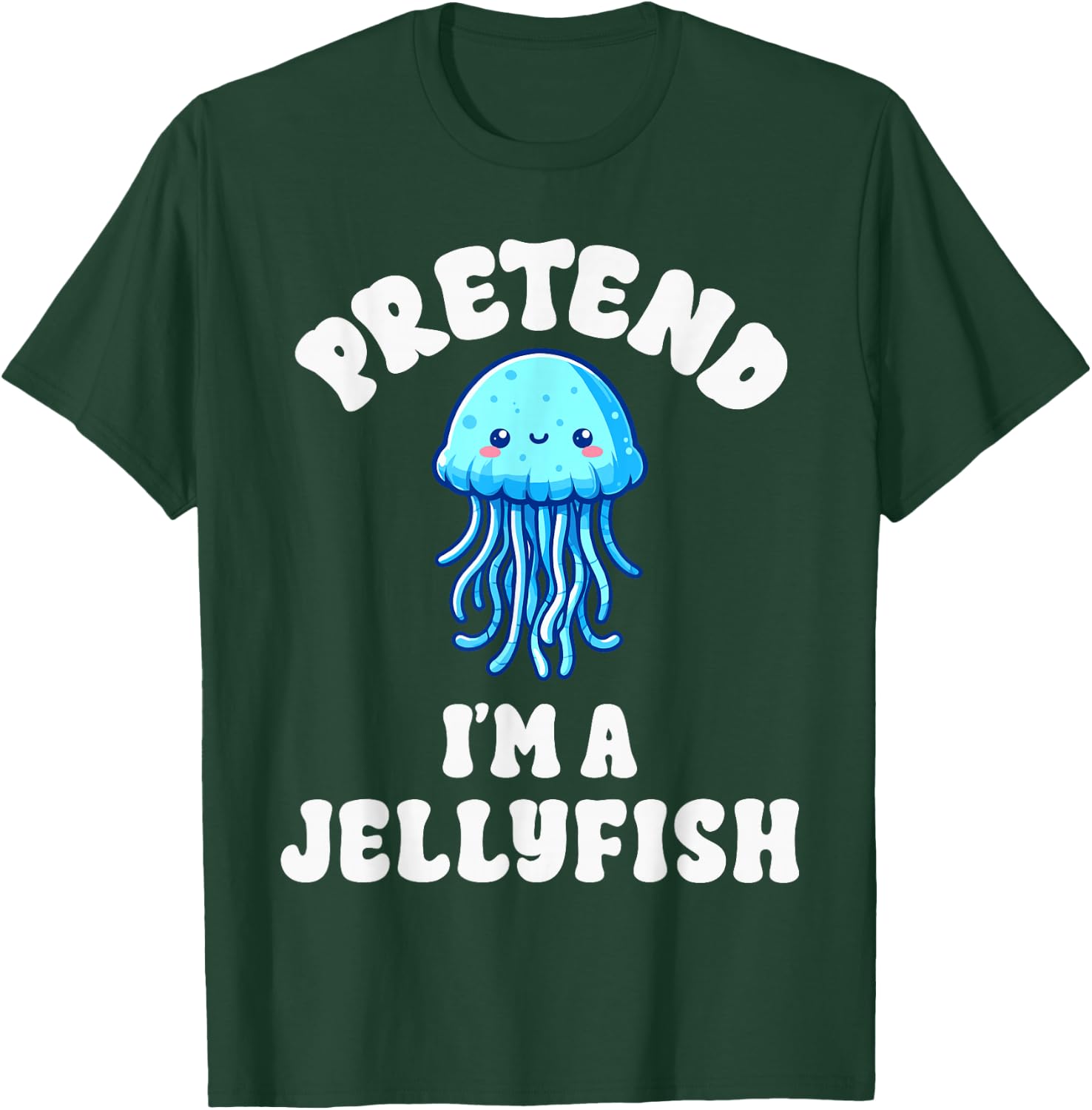 Pretend I'm A Jellyfish Costume Boys Girls Easy Halloween T-Shirt - T-Shirt | Forest