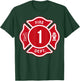 Kids Fire Truck 1st Birthday Boy Firefighter 1 Year Old T-Shirt - T-Shirt | Forest