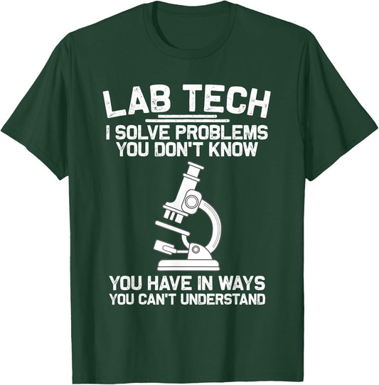 Funny Lab Tech Art Women Medical Laboratory Lab Week T-Shirt - T-Shirt | Forest
